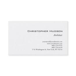 Small Black White Simple Plain Architect Business Invitations Front View