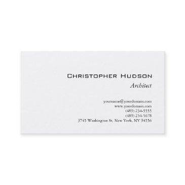 black white simple plain architect business invitations