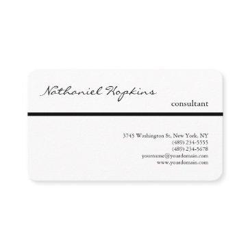 black white trendy handwriting plain modern business invitations
