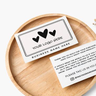 black white your logo thank you for shopping