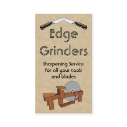 Small Blade Sharpening Grinding Wheel Business Invitations Front View