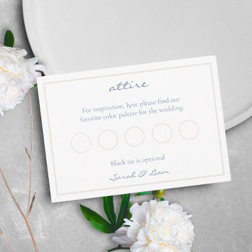 blank attire dress code pastels wedding rsvp enclosure invitations