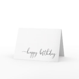 Small Blank Simple Business Happy Birthday Invitations Front View