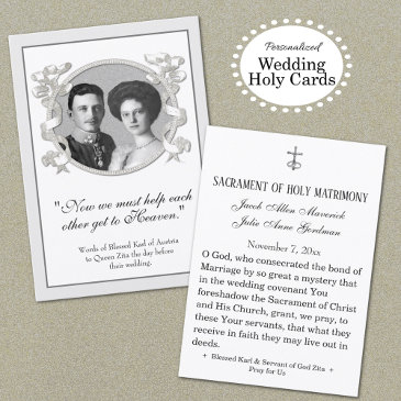 blessed karl & zita wedding holy invitations