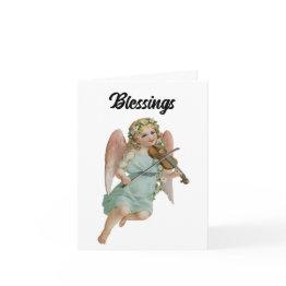Small Blessings Angel Poetry Greeting Invitations Front View