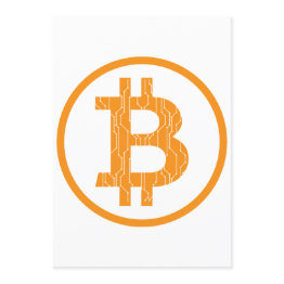Small Blockchain Bitcoin Art Geek Gift Idea Invitation Front View