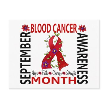 blood cancer awareness month flower ribbon 4 postinvitations