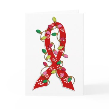 blood cancer christmas lights ribbon holiday invitations