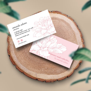 blooming beauty | blush pink skincare esthetician business invitations