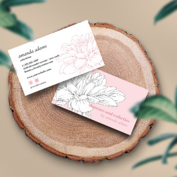 blooming beauty | gray pink skincare esthetician business invitations