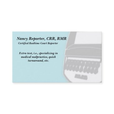 blue court reporter steno machine business invitations