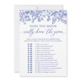 Small Blue Does The Bride Really Know The Groom Game Invitation Front View