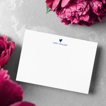 blue doodle heart formal classic family note invitations