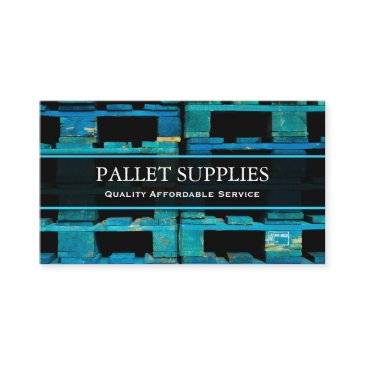 blue logistics pallet, photo - business invitations