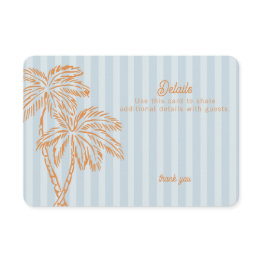 Small Blue Palm Springs Pastel Beach Details Insert Front View