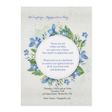 blue violets invitation