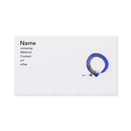 Small Blue Zen Enso Business Invitations Front View