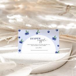 Small Blueberry Diaper Raffle Ticket Enclosure Invitations Front View