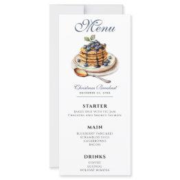 Small Blueberry Pancakes Breakfast Menu Front View