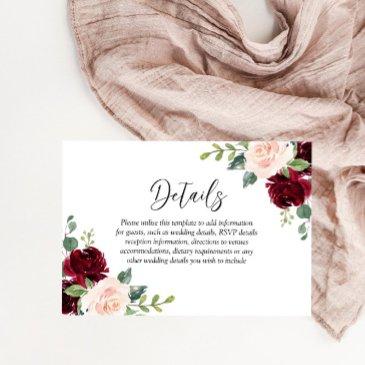 blush perfection: watercolor floral wedding enclosure invitations