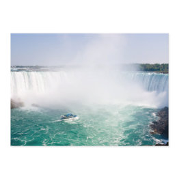 Small Boat And Horseshoe Falls From Niagara Falls Invitation Front View