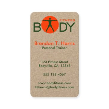 body madness green and orange fitness coach business invitations