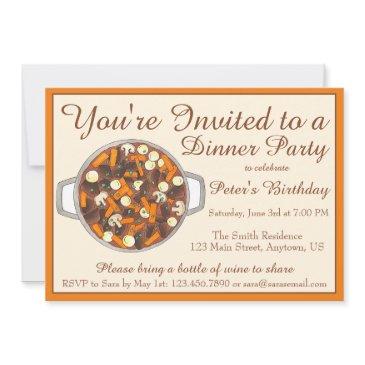 boeuf bourguignon beef stew dinner party potluck invitation