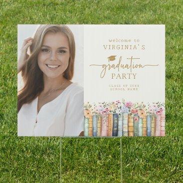 bohemian wildflower graduate sign