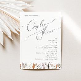 Small Boho Autumn Wildflower | Couples Shower Invitation Front View