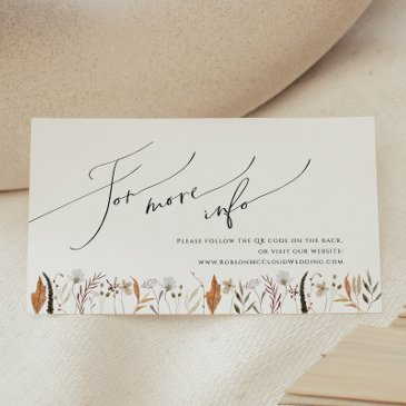 boho autumn wildflower | wedding website enclosure invitations
