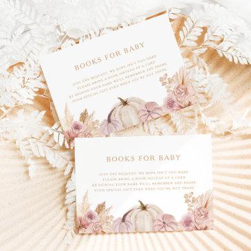 boho girls pampas grass pumpkin baby shower enclosure invitations