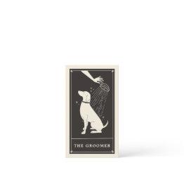 Small Boho Tarot Dog Groomer Business Invitations Front View