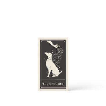 boho tarot dog groomer business invitations