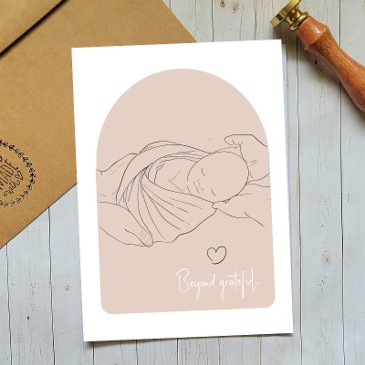 boho thank you invitations for ivf doctor's miracle work