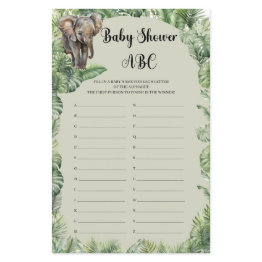 Small Boho Tropical Teddy Bear Pampas Baby Shower Abc Front View