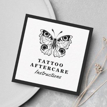 bold black butterfly tattoo aftercare instructions square business invitations