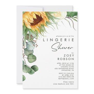 bold country sunflower | lingerie shower invitation