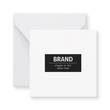 bold modern brand or business name | black & white note invitations