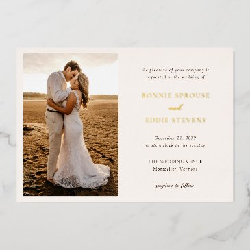 bonnie photo elegant wedding foil invitation