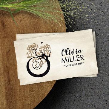 bonsai yin yan spiral tree of life business invitations