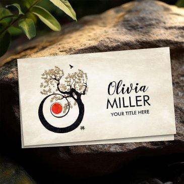 bonsai zen spiral of life business invitations