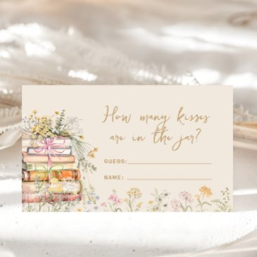 book theme wildflower how many kisses bridal game enclosure invitations