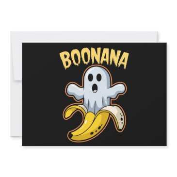 boonana cute ghost banana halloween invitation