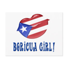 Small Boricua Girl Postinvitations Front View
