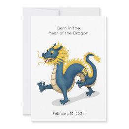 Small "born In The Year Of The Dragon" 2024 Personalized Front View