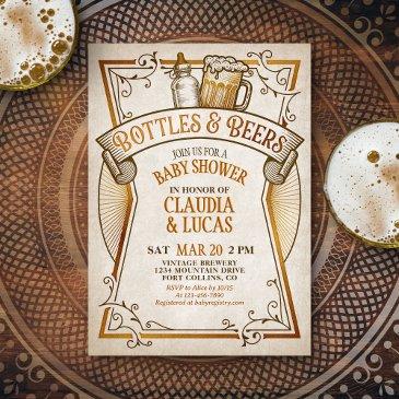 bottles & beers baby shower invitation
