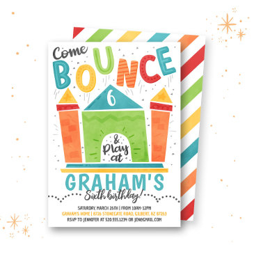 bounce house birthday invitation