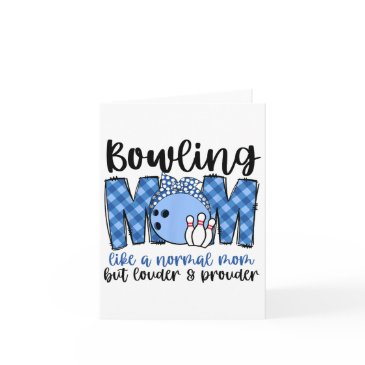 bowling mom like a normal mom game day mom mother' invitations