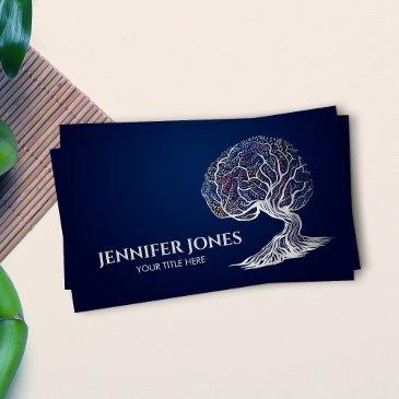 brain tree of life - colorful foliage business invitations