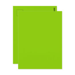 Small Brat Green Solid Color Postinvitations Front View